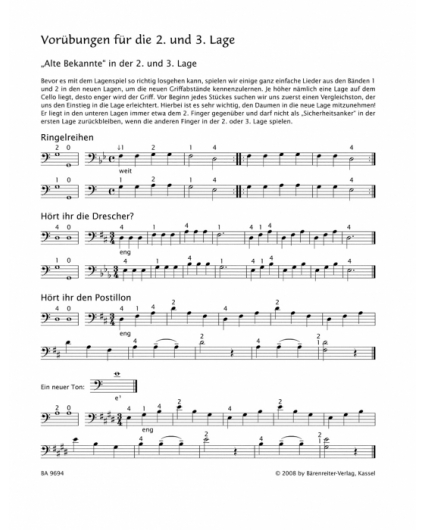 Fruher Anfang auf dem Cello Band 4