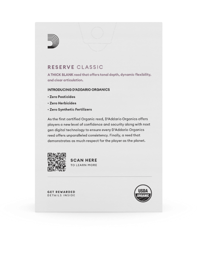 Cañas Clarinete D'Addario Organic Reserve Classic 2