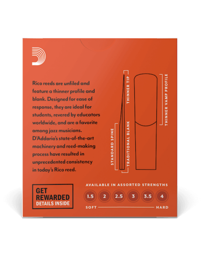 Cañas Saxofon Alto D'addario Rico 1,5