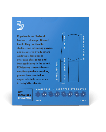 Cañas Saxofon Alto D'addario Royal 3
