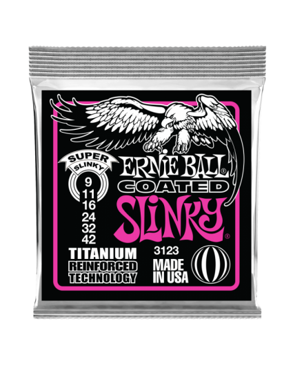 Cuerdas Ernie Ball Slinky Coated Titanium Super