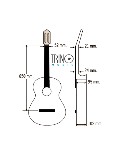 medidas Guitarra Paco Castillo 224CE