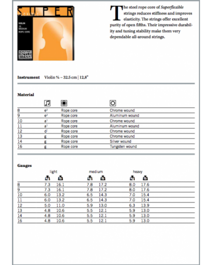 Cuerda Violin Thomastik Superflexible 13