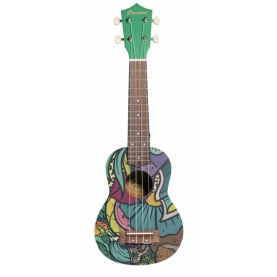 Ukelele Soprano Bamboo B1E-GJ Green Jungle